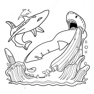 Page A Colorier Megalodon 1801-1438