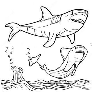 Page A Colorier Megalodon 1801-1483