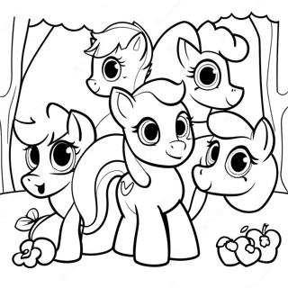 Page A Colorier Apple Jack Avec Des Amis 18076-15148