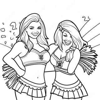 Page A Colorier Cheerleaders Des La Rams 18106-15169