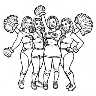 Page A Colorier Cheerleaders Des La Rams 18106-15172