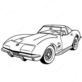 Page A Colorier De La Voiture De Sport Corvette 1811-1448