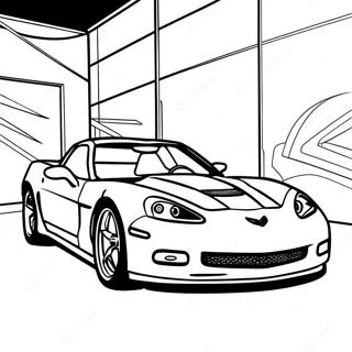 Page A Colorier De La Voiture De Sport Corvette 1811-1490