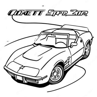 Page A Colorier De La Voiture De Sport Corvette 1811-1491