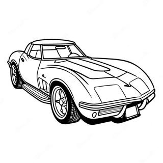 Page A Colorier De La Voiture De Sport Corvette 1811-1492