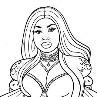 Page A Colorier Nicki Minaj En Tenue Glamour 18256-15297