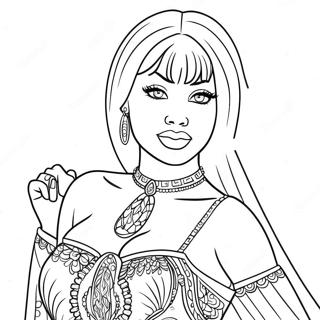 Page A Colorier Nicki Minaj En Tenue Glamour 18256-15298