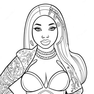 Page A Colorier Nicki Minaj En Tenue Glamour 18256-15299