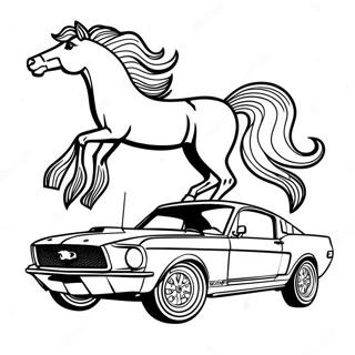 Page A Colorier Mustang 18295-15328