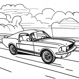 Page A Colorier Mustang Classique En Mouvement 18296-15330