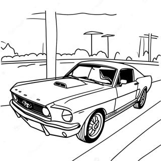 Page A Colorier Mustang Classique En Mouvement 18296-15331