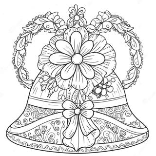 Page A Colorier Elegante Cloche Avec Fleurs 18426-15436