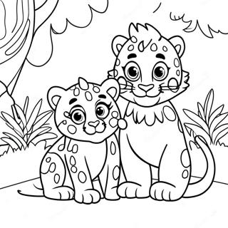 Page A Colorier Aventure De Diego Et Bebe Jaguar 18446-15450