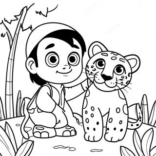 Page A Colorier Aventure De Diego Et Bebe Jaguar 18446-15451