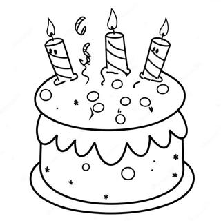 Page A Colorier De Gateau Danniversaire Joyeux De 5 Ans 18526-15516