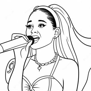 Page A Colorier Dariana Grande Chantant Sur Scene 1852-1525