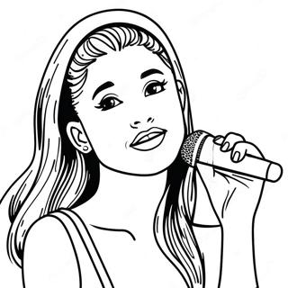 Page A Colorier Dariana Grande Chantant Sur Scene 1852-1527