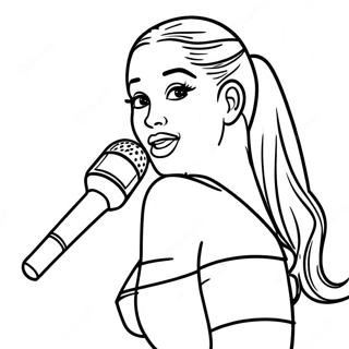 Page A Colorier Dariana Grande Chantant Sur Scene 1852-1528