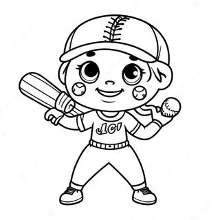 Page A Colorier De Softball Mignonne 18645-15606