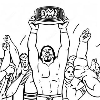 Page A Colorier De Celebration Du Championnat Wwe 18686-15642