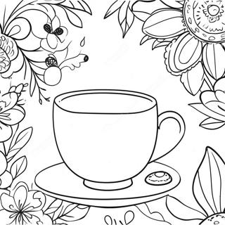 Page A Colorier Tasse De The Fleurie Et Mignonne 18806-15737