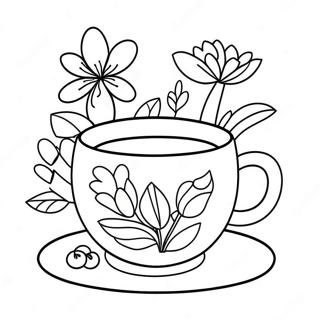 Page A Colorier Tasse De The Fleurie Et Mignonne 18806-15739