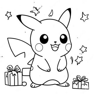 Pikachu Noël Pages À Colorier