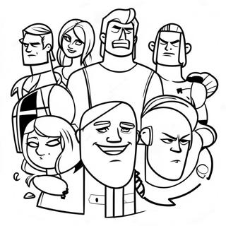 Page A Colorier Des Personnages De Total Drama 19019-15906