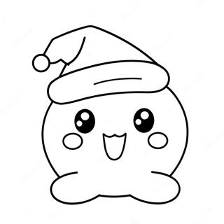 Page A Colorier Mignon Squishmallow Avec Un Chapeau De Noel 19059-15938