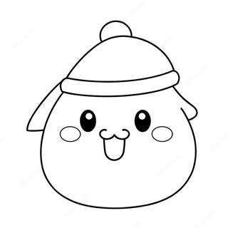 Page A Colorier Mignon Squishmallow Avec Un Chapeau De Noel 19059-15939