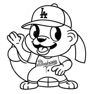 Page A Colorier De La Mascotte Des Dodgers 19099-15970