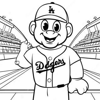 Page A Colorier De La Mascotte Des Dodgers 19099-15972