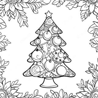 Page A Colorier Dun Sapin De Noel Avec Des Ornements Colores 19138-15999