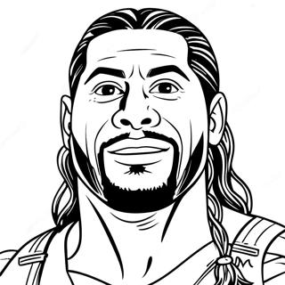 Roman Reigns Pages À Colorier