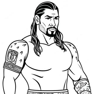 Page A Colorier De Roman Reigns En Action 19229-16073