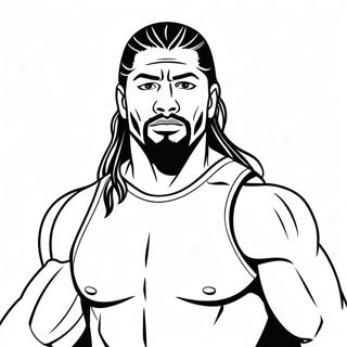 Page A Colorier De Roman Reigns En Action 19229-16075