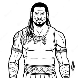 Page A Colorier De Roman Reigns En Action 19229-16076