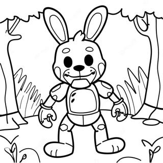 Page A Colorier Springtrap Dans Une Foret Effrayante 19259-16098