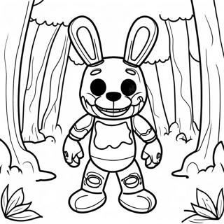 Page A Colorier Springtrap Dans Une Foret Effrayante 19259-16100