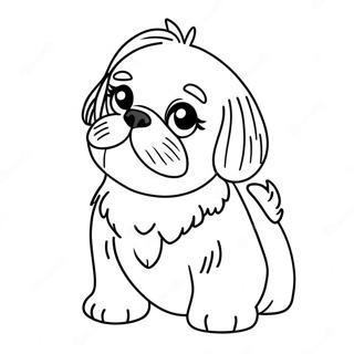 Page A Colorier Chiot Shih Tzu 19318-16143