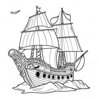 Page A Colorier Du Navire Pirate Des Boucaniers 19359-16179