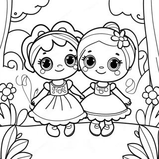 Page A Colorier Des Poupees Lalaloopsy Dans Un Jardin Magique 19419-16225