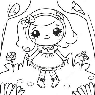 Page A Colorier Des Poupees Lalaloopsy Dans Un Jardin Magique 19419-16228