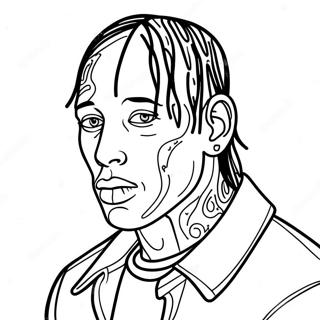 Page A Colorier De Travis Scott 19498-18246