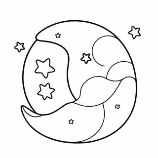 Page A Colorier Lune Croissante Avec Etoiles 19579-18313