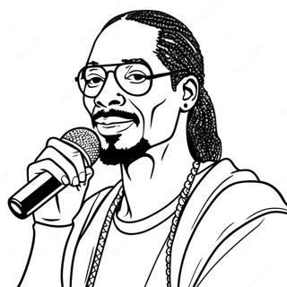 Page A Colorier De Snoop Dogg Avec Un Microphone 19629-18353