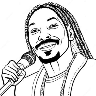 Page A Colorier De Snoop Dogg Avec Un Microphone 19629-18355