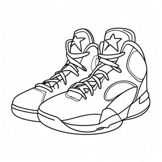 Page A Colorier De Chaussures De Basketball 19668-18382