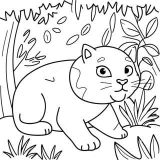 Page A Colorier Du Puma Joueur Dans La Jungle 19679-18393