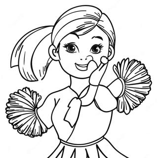 Page A Colorier De Pom Pom Girl Des Hawkeyes De Liowa 19709-18417